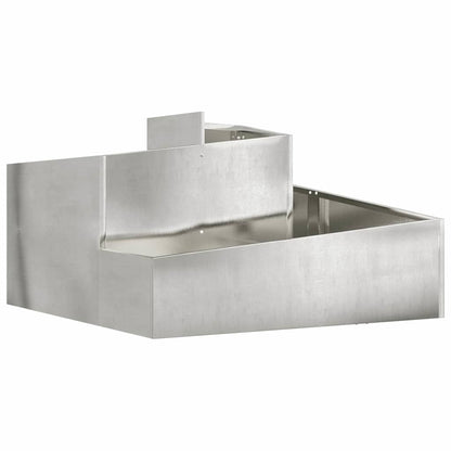 vidaXL Garten-Pflanzgefäß Silber 80 x 80 x 50 cm Edelstahl
