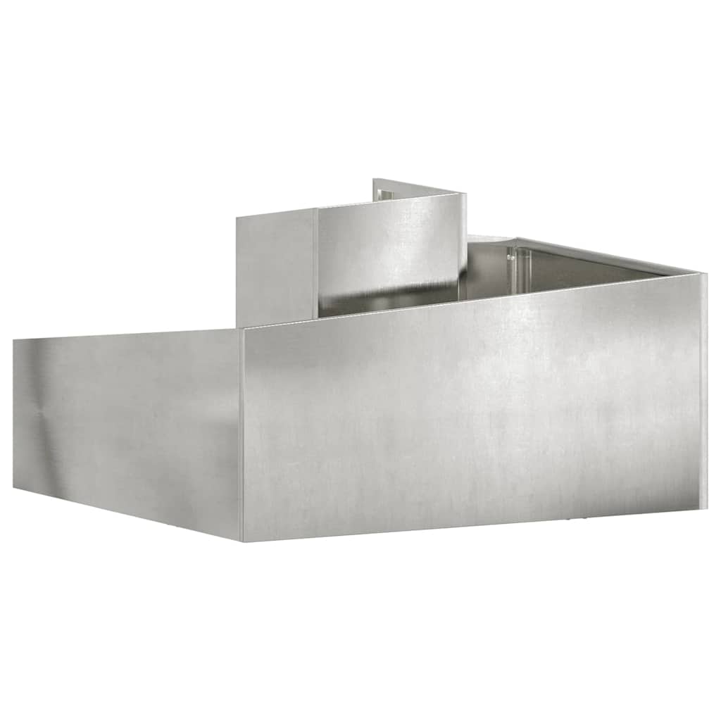 vidaXL Garten-Pflanzgefäß Silber 80 x 80 x 50 cm Edelstahl