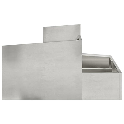 vidaXL Garten-Pflanzgefäß Silber 80 x 80 x 50 cm Edelstahl