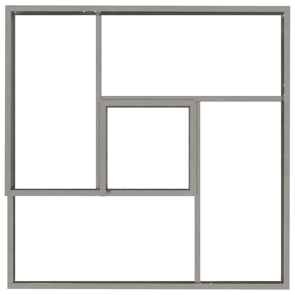 vidaXL Garten-Pflanzgefäß Silber 80 x 80 x 50 cm Edelstahl