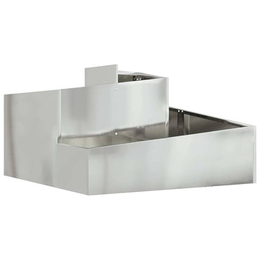 vidaXL Garten-Pflanzgefäß Silber 80 x 80 x 50 cm Verzinkter Stahl
