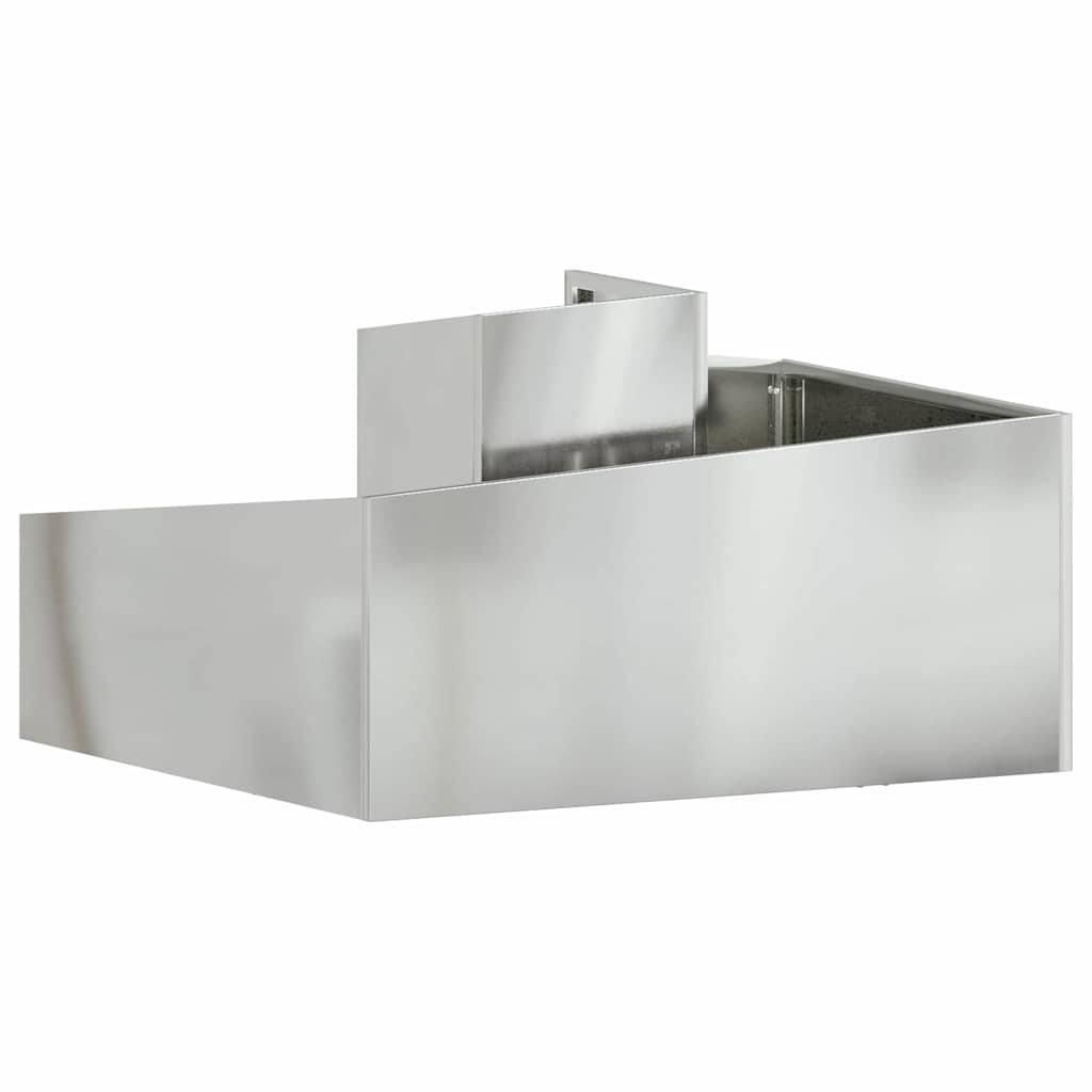 vidaXL Garten-Pflanzgefäß Silber 80 x 80 x 50 cm Verzinkter Stahl