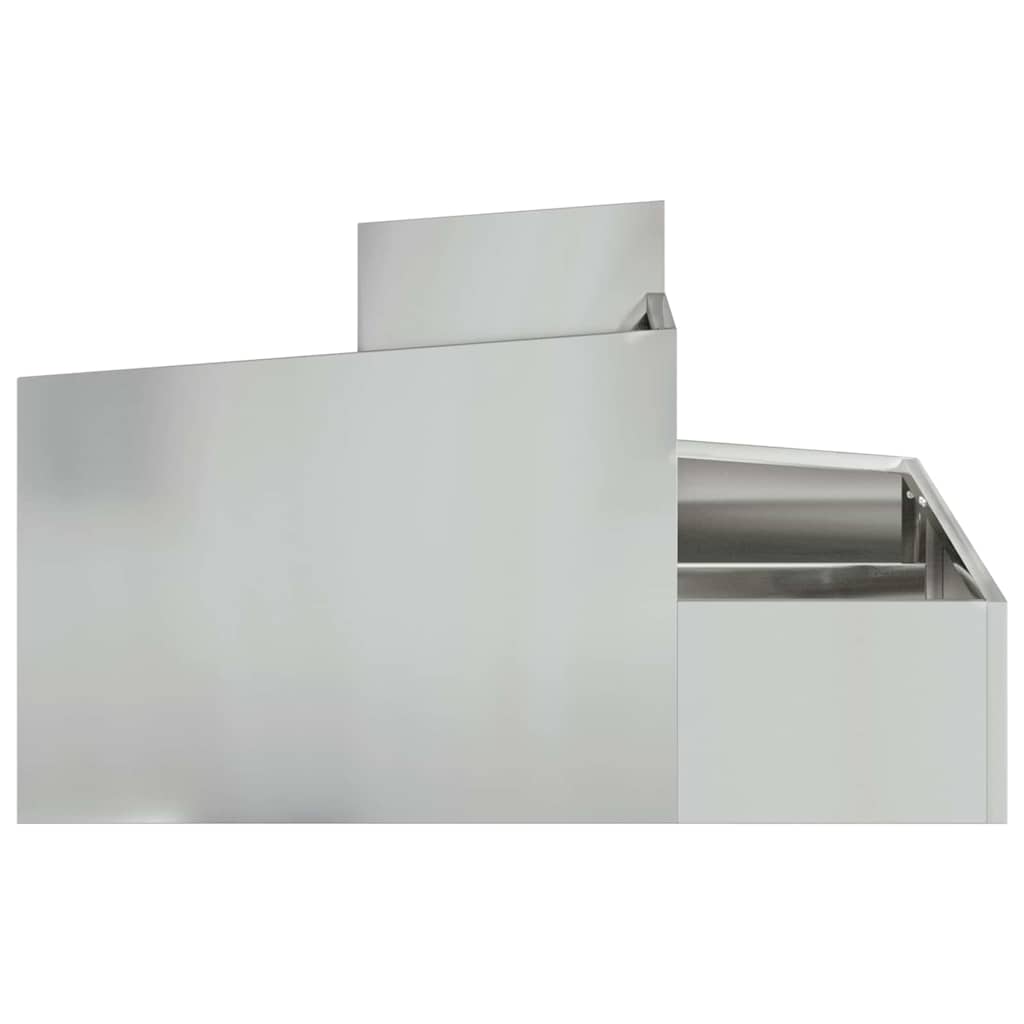 vidaXL Garten-Pflanzgefäß Silber 80 x 80 x 50 cm Verzinkter Stahl