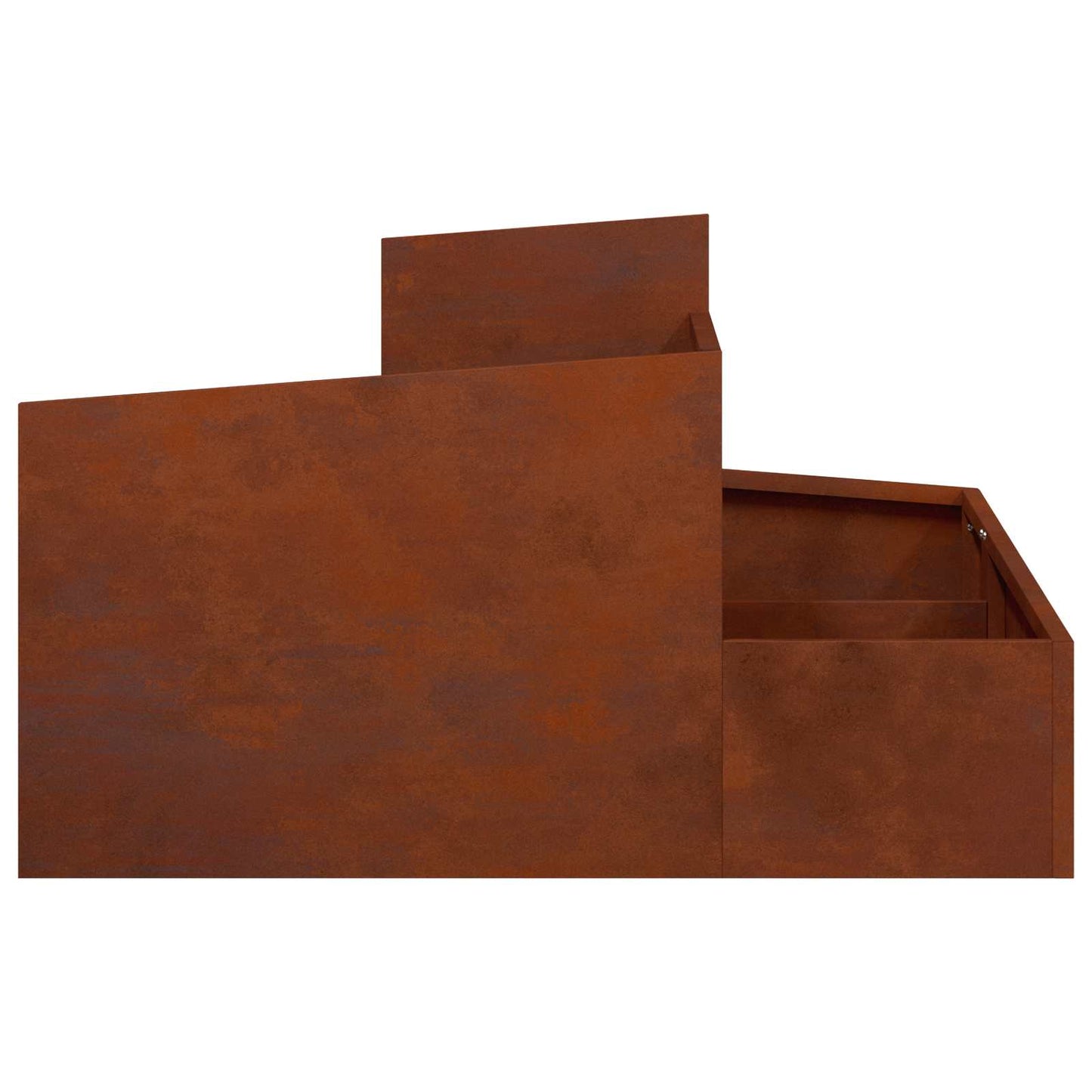 vidaXL Garten-Pflanzgefäß Braun 80 x 80 x 50 cm Wetterfeststahl