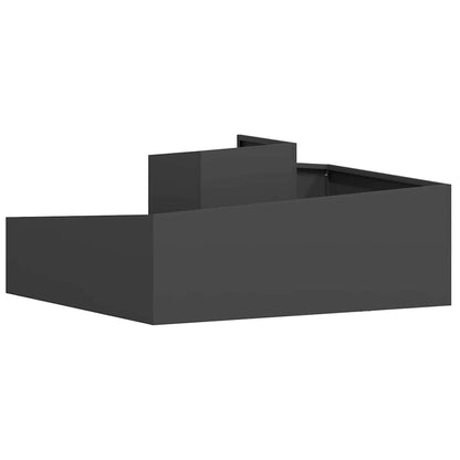 vidaXL Garten-Pflanzgefäß Schwarz 100 x 100 x 50 cm