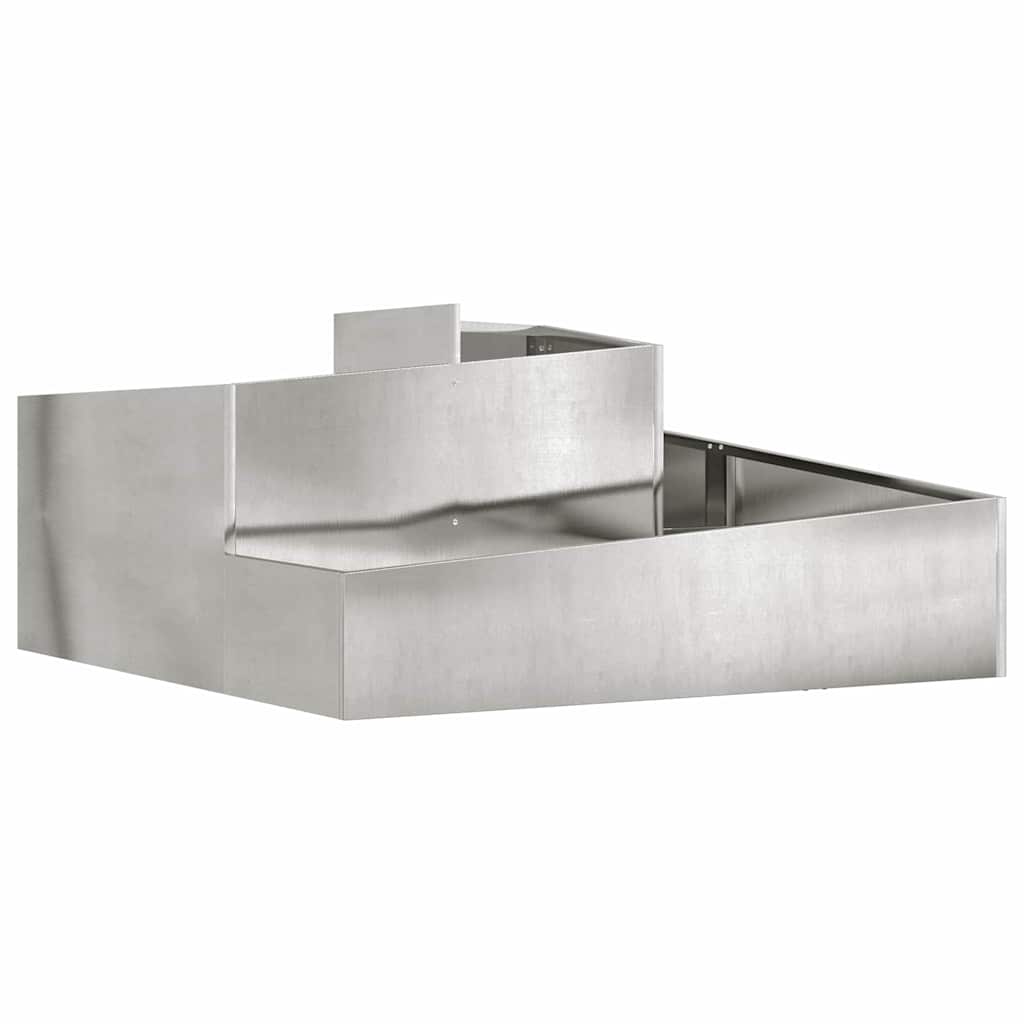 vidaXL Jardinière de jardin argentée 100 x 100 x 50 cm acier inoxydable