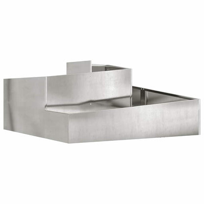 vidaXL Jardinière de jardin argentée 100 x 100 x 50 cm acier inoxydable