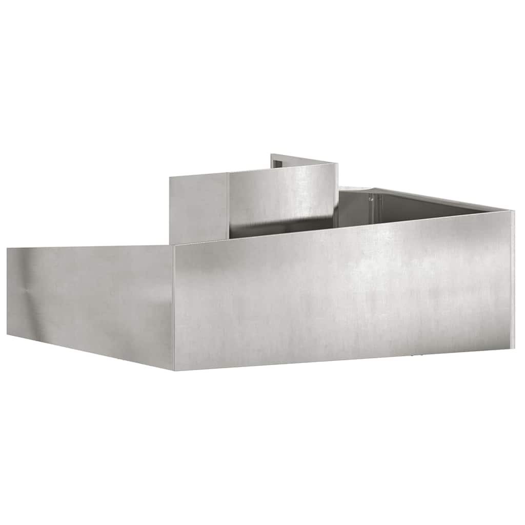 vidaXL Jardinière de jardin argentée 100 x 100 x 50 cm acier inoxydable