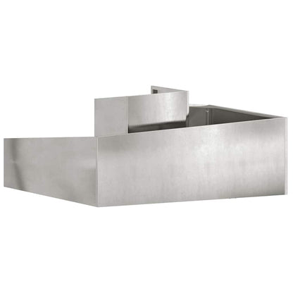 vidaXL Jardinière de jardin argentée 100 x 100 x 50 cm acier inoxydable