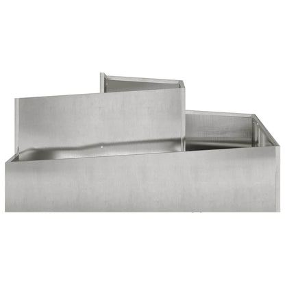 vidaXL Jardinière de jardin argentée 100 x 100 x 50 cm acier inoxydable