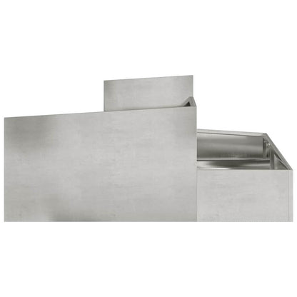 vidaXL Jardinière de jardin argentée 100 x 100 x 50 cm acier inoxydable