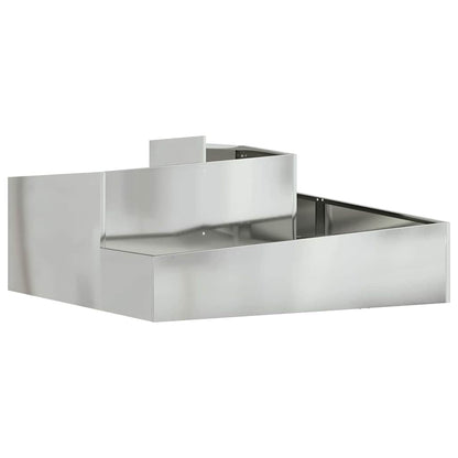 vidaXL Garten-Pflanzgefäß Silber 100 x 100 x 50 cm Verzinkter Stahl