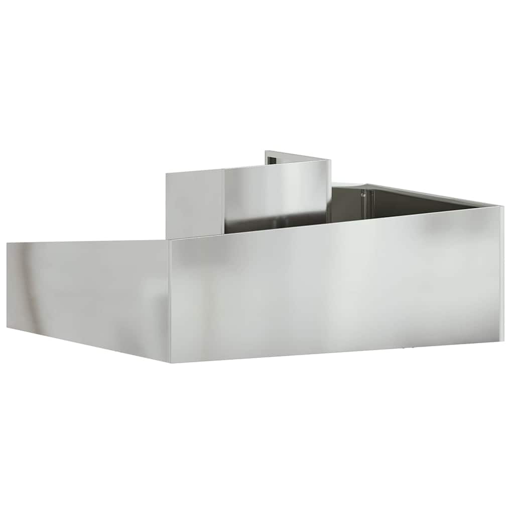 vidaXL Garten-Pflanzgefäß Silber 100 x 100 x 50 cm Verzinkter Stahl