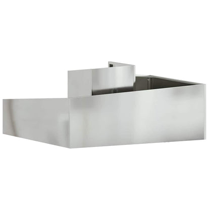 vidaXL Garten-Pflanzgefäß Silber 100 x 100 x 50 cm Verzinkter Stahl