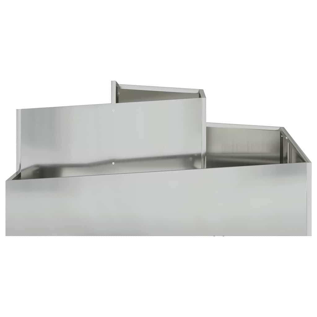 vidaXL Garten-Pflanzgefäß Silber 100 x 100 x 50 cm Verzinkter Stahl