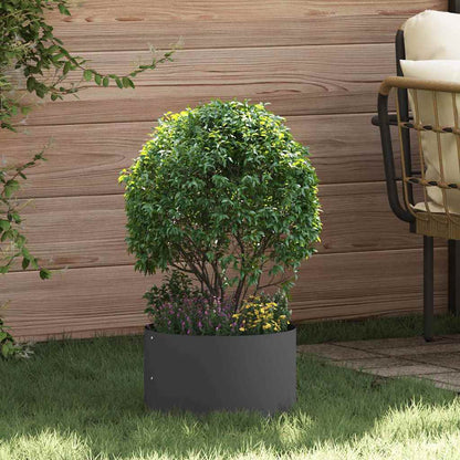 vidaXL Bordure de jardin 5 pcs Noir 30 x 30 x 20 cm Acier laminé à froid