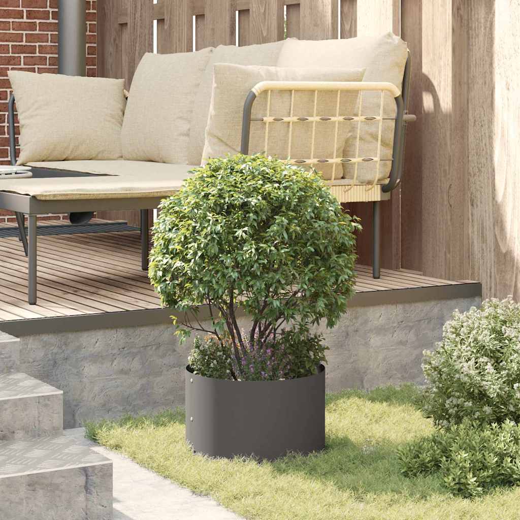 vidaXL Bordure de jardin 5 pcs Noir 30 x 30 x 20 cm Acier laminé à froid