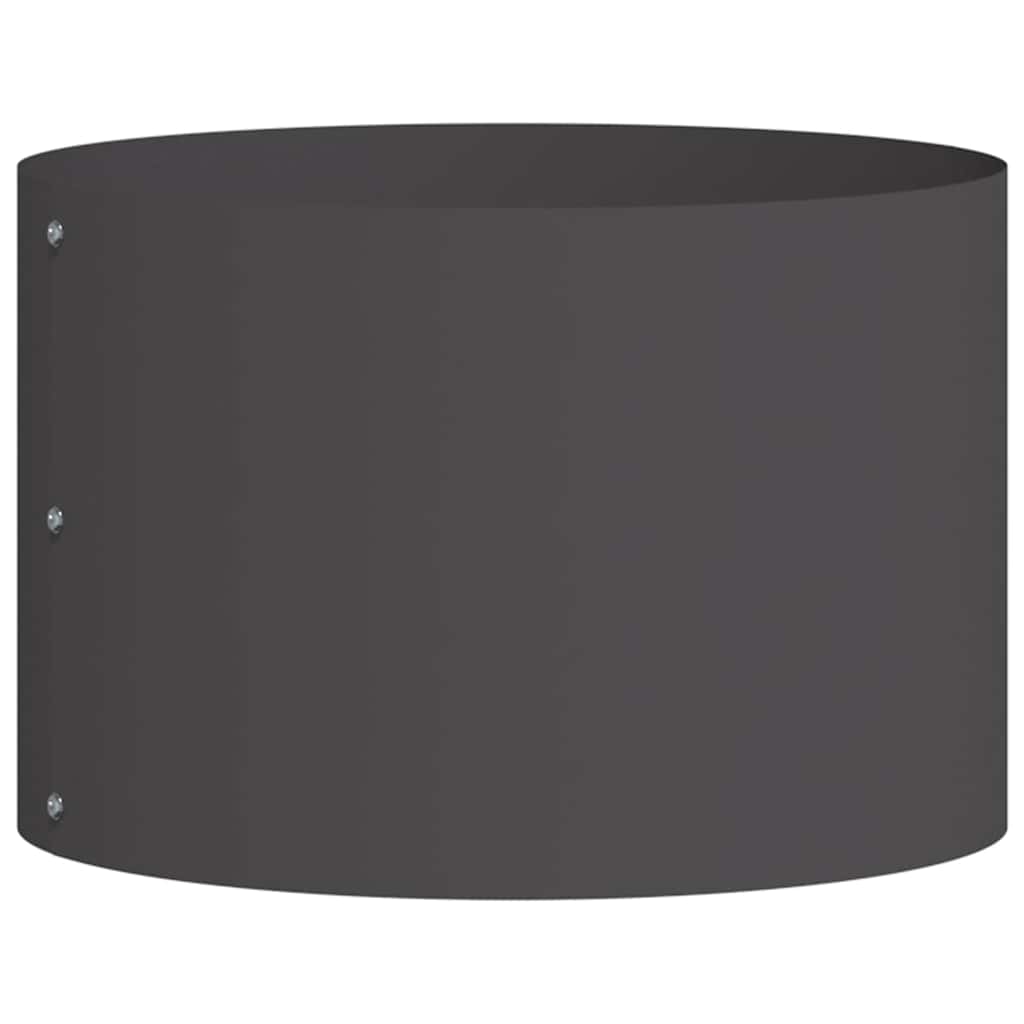 vidaXL Bordure de jardin 5 pcs Noir 30 x 30 x 20 cm Acier laminé à froid