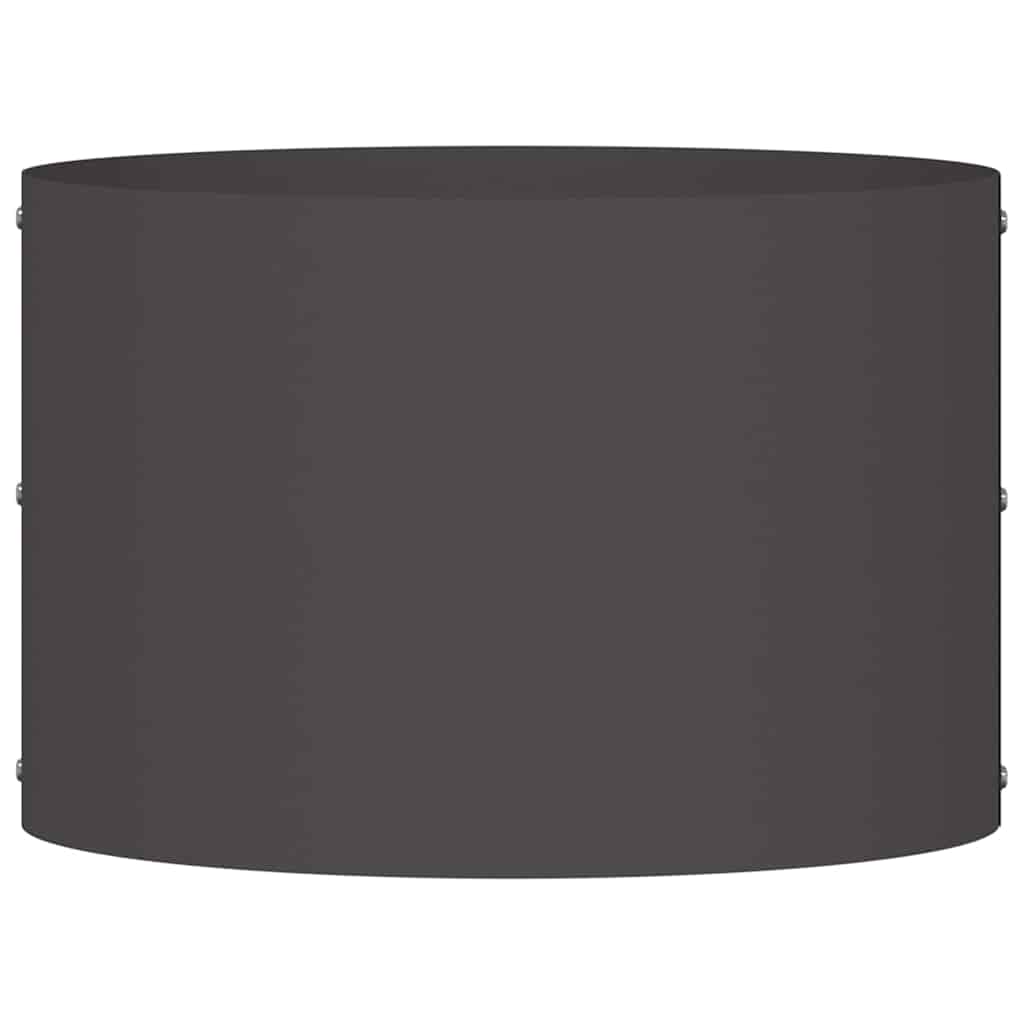 vidaXL Bordure de jardin 5 pcs Noir 30 x 30 x 20 cm Acier laminé à froid