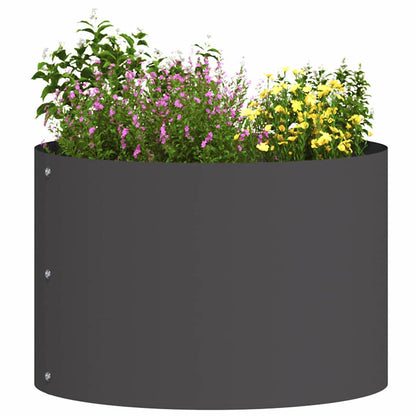 vidaXL Bordure de jardin 5 pcs Noir 30 x 30 x 20 cm Acier laminé à froid