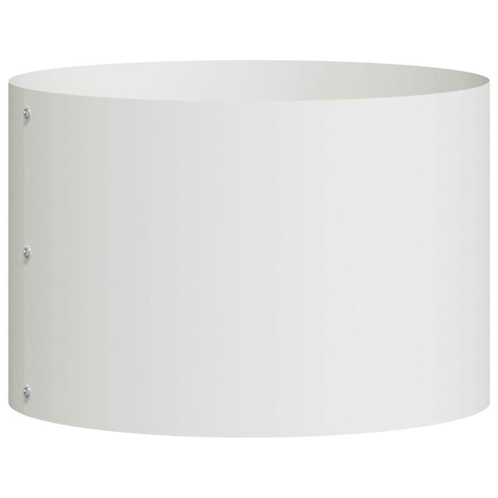 vidaXL Anneau de jardin surélevé blanc 30 x 30 x 20 cm Acier laminé à froid