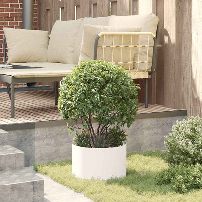 vidaXL Anneau de plantes 5 pcs Blanc 30 x 30 x 20 cm Acier laminé à froid
