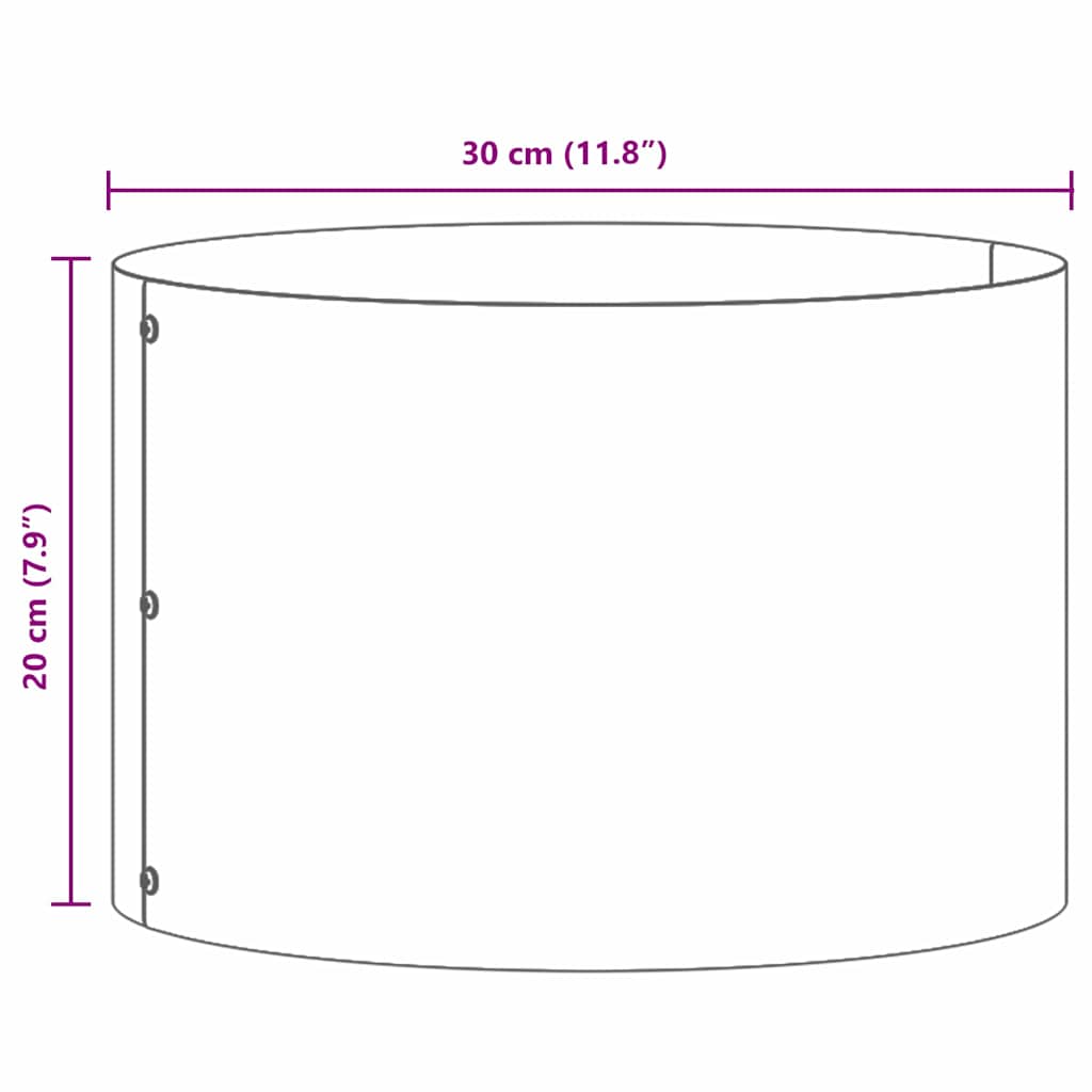 vidaXL Anneau de plantes 5 pcs Blanc 30 x 30 x 20 cm Acier laminé à froid
