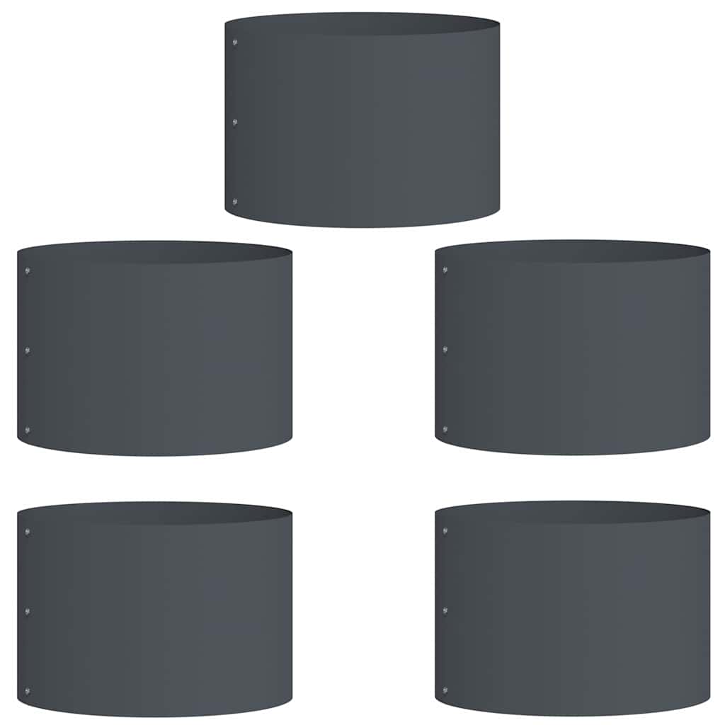 Pflanzenring 5 pcs Anthrazit 30 x 30 x 20 cm