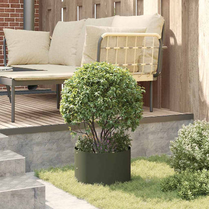 Pflanzenring Olive Grün 30 x 30 x 20 cm Kaltgewalzter Stahl