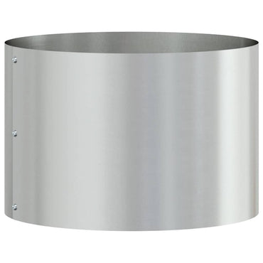 vidaXL Pflanzenring Silber 30 x 30 x 20 cm Verzinkter Stahl
