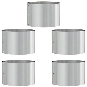 vidaXL Pflanzenring 5 pcs Silber 30 x 30 x 20 cm Verzinkter Stahl