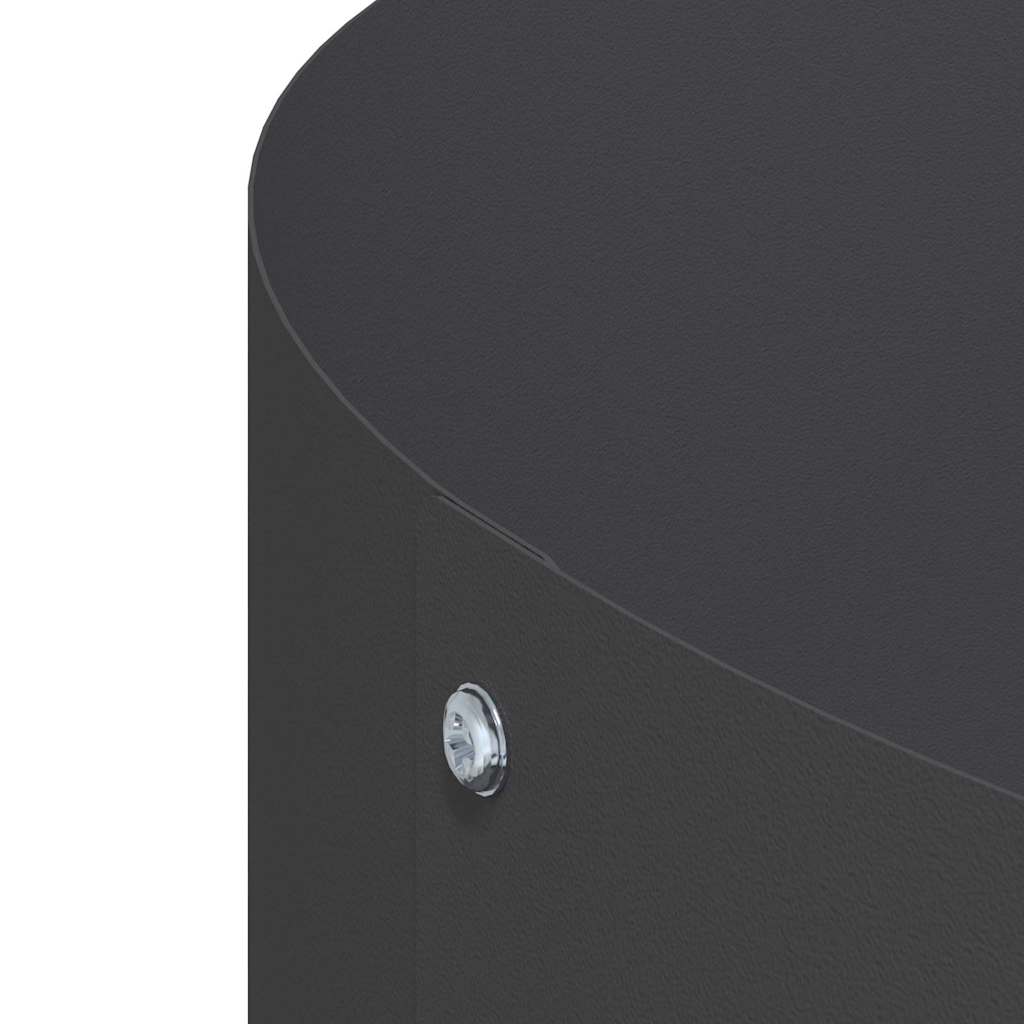 Pflanzenring Schwarz 40 x 40 x 20 cm Kaltgewalzter Stahl