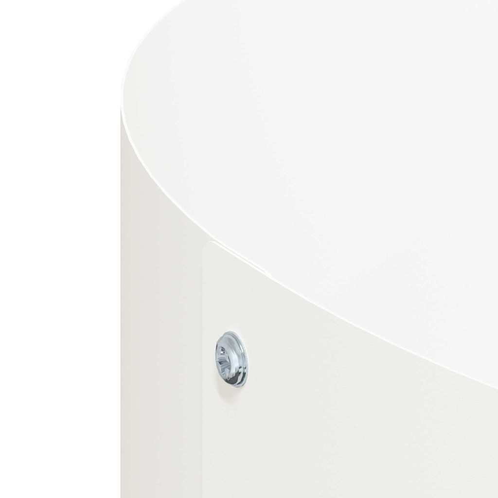 vidaXL Pflanzenring 5 pcs Weiß 40 x 40 x 20 cm Kaltgewalzter Stahl