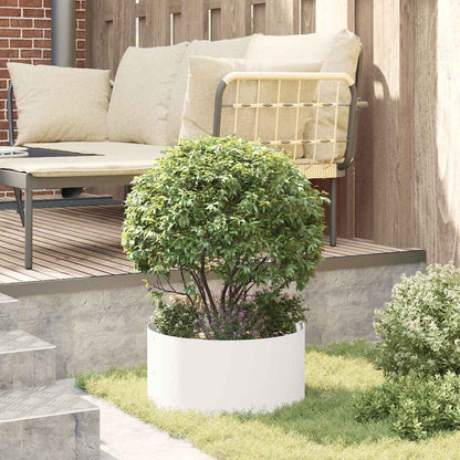 vidaXL Pflanzenring 5 pcs Weiß 40 x 40 x 20 cm Kaltgewalzter Stahl