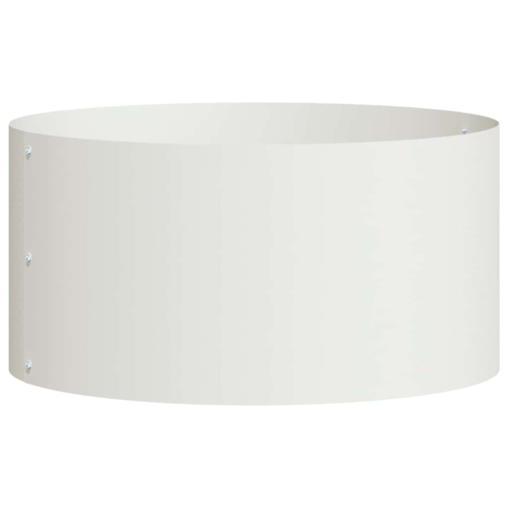 vidaXL Pflanzenring 5 pcs Weiß 40 x 40 x 20 cm Kaltgewalzter Stahl