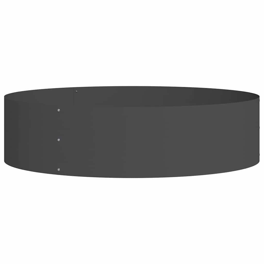 vidaXL Pflanzenring 5 pcs Schwarz 80 x 80 x 20 cm Kaltgewalzter Stahl
