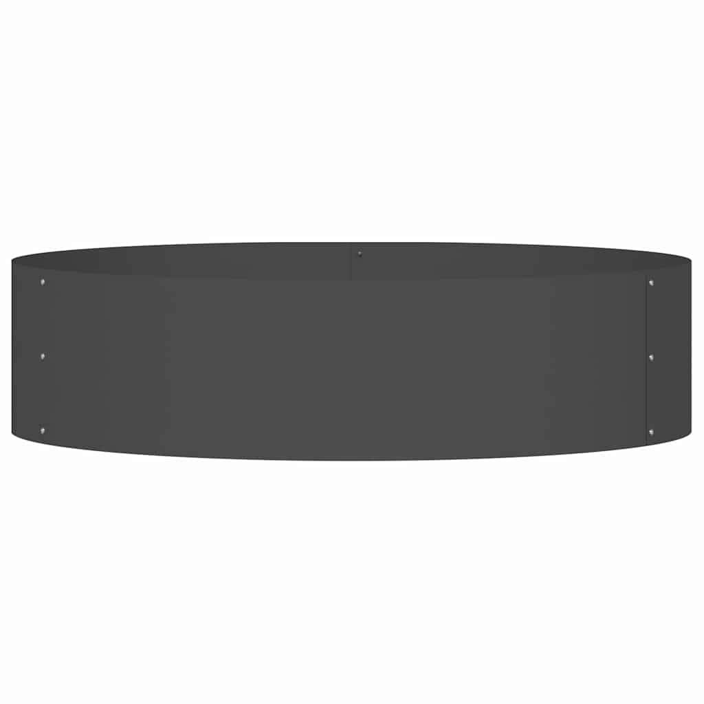 vidaXL Pflanzenring 5 pcs Schwarz 80 x 80 x 20 cm Kaltgewalzter Stahl