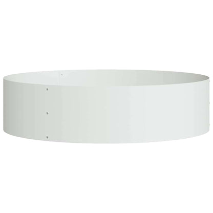 vidaXL Pflanzenring Weiß 80 x 80 x 20 cm Kaltgewalzter Stahl