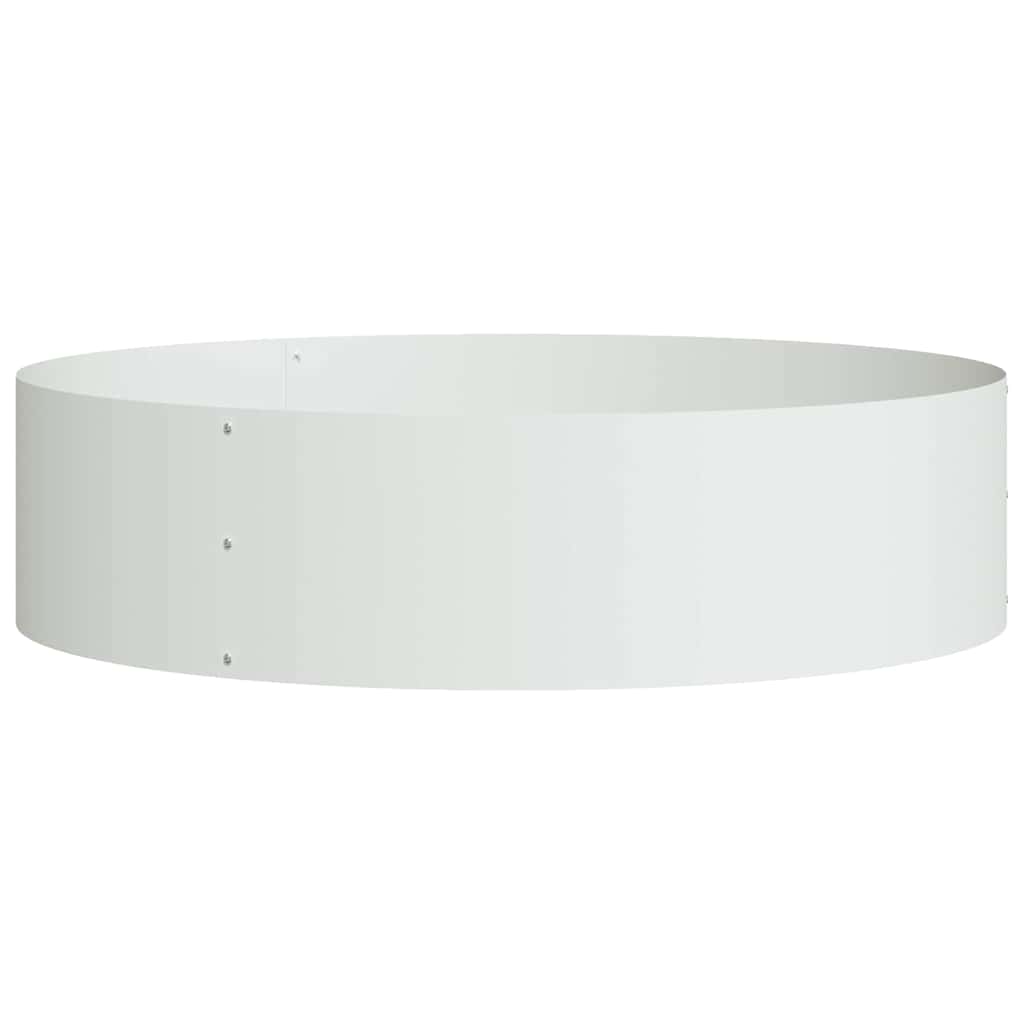 vidaXL Pflanzenring 5 pcs Weiß 80 x 80 x 20 cm Kaltgewalzter Stahl