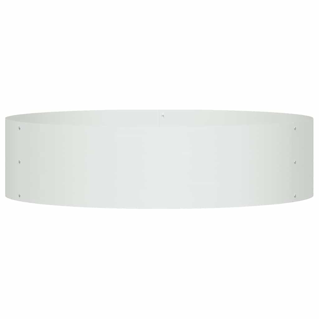 vidaXL Pflanzenring 5 pcs Weiß 80 x 80 x 20 cm Kaltgewalzter Stahl