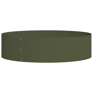 vidaXL Gartenblumentopf Olivgrün 80 x 80 x 20 cm Stahl