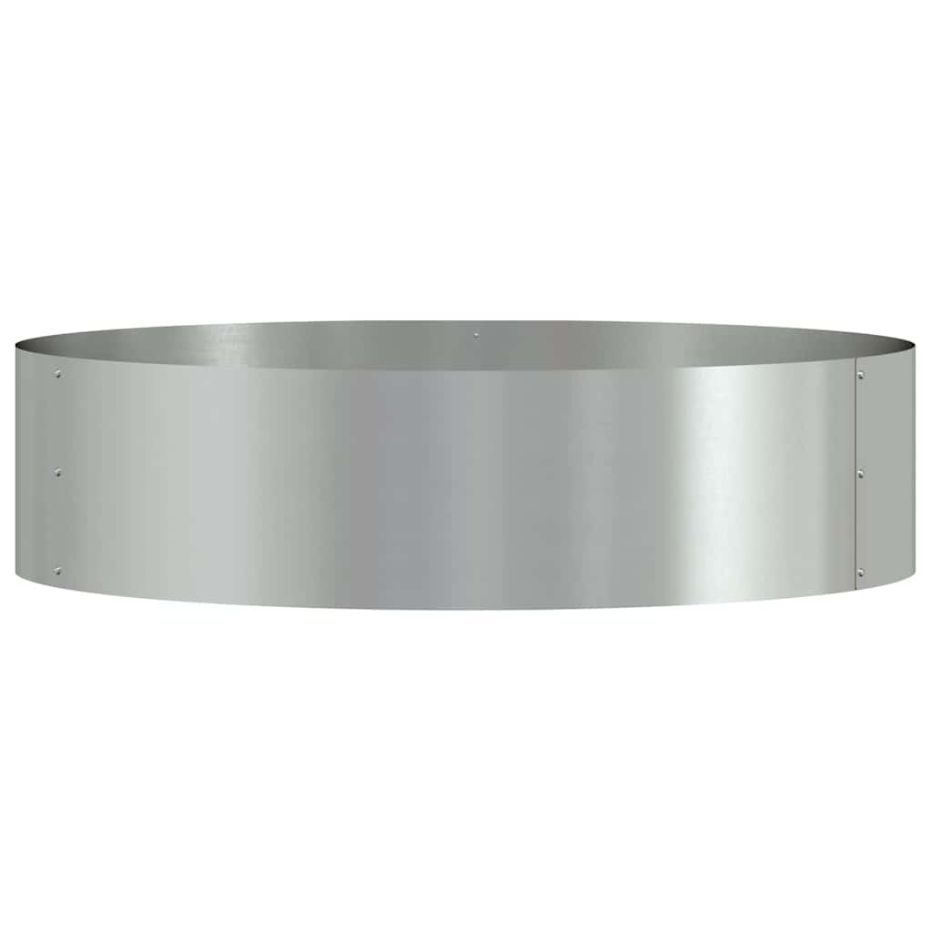 vidaXL Gartenblumentopf Silber 80 x 80 x 20 cm Verzinkter Stahl