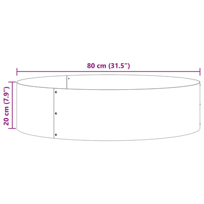 vidaXL Pflanzenring 5 pcs Braun 80 x 80 x 20 cm Wetterfeststahl