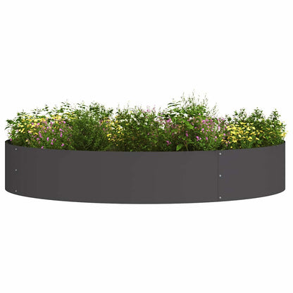vidaXL Pflanzenring Schwarz 120 x 120 x 20 cm Kaltgewalzter Stahl