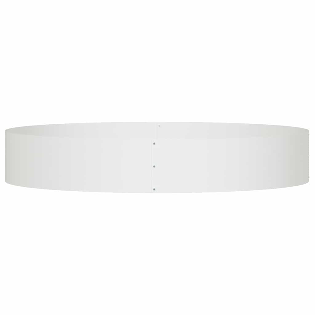 vidaXL Pflanzenring Weiß 120 x 120 x 20 cm Kaltgewalzter Stahl