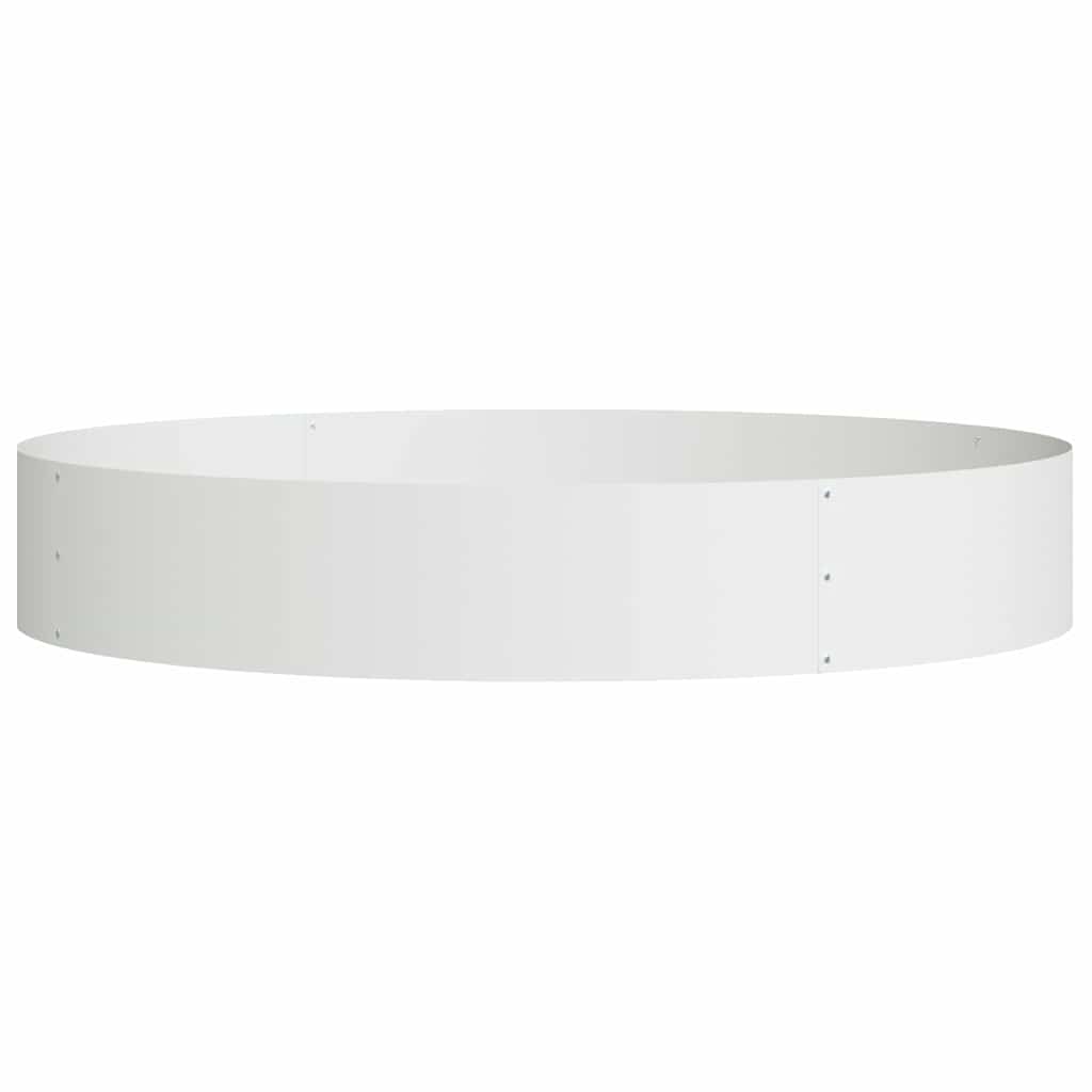 vidaXL Pflanzenring 5 pcs Weiß 120 x 120 x 20 cm Kaltgewalzter Stahl