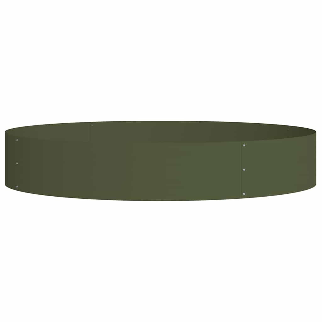 vidaXL Gartenblumentopf Olivgrün 120 x 120 x 20 cm Stahl