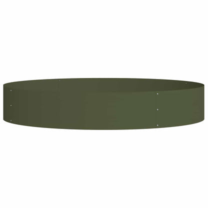 vidaXL Gartenblumentopf Olivgrün 120 x 120 x 20 cm Stahl