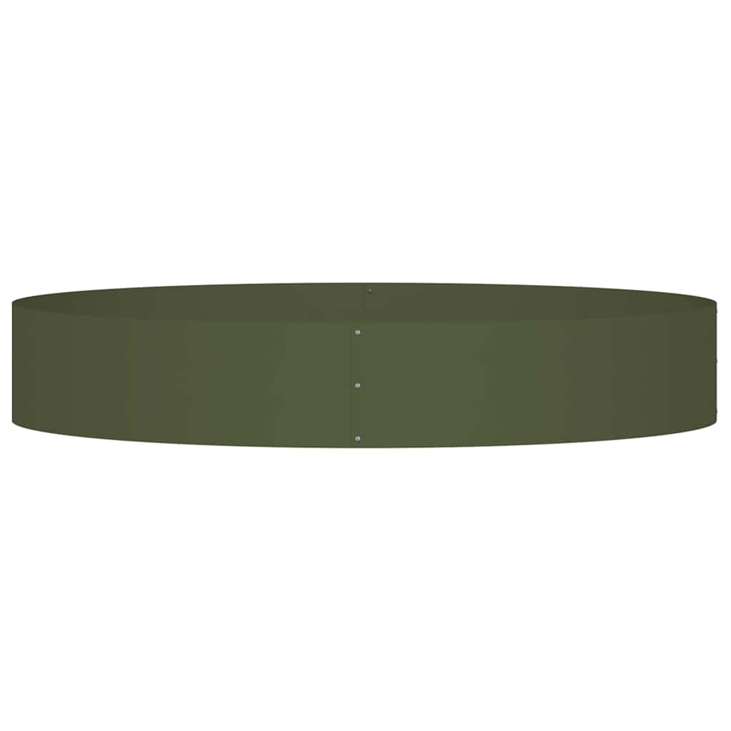 vidaXL Gartenblumentopf Olivgrün 120 x 120 x 20 cm Stahl