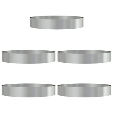 vidaXL Pflanzenring 5 pcs Silber 120 x 120 x 20 cm Verzinkter Stahl